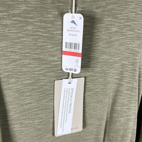 Tommy Bahama Ashby Isles Scoop-Neck 3/4-Sleeve T-Shirt Size XS/TP - Picture 5 of 5